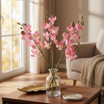 Artikel Lille Orkidé Phalaenopsis Kunstig Blomst Pink 30cm