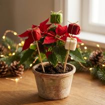 Artikel Blomsterstik Jul Julepakke 2,5cm 15 stk