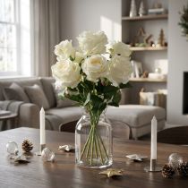 Artikel Buket roser hvid, creme 55cm