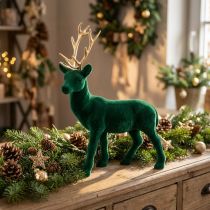 Artikel Hjorte stående deco figur grøn guld borddekoration advent 27cm
