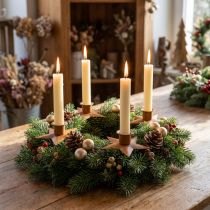 Artikel Lysestagelys adventsstjerne brun Ø9,5cm 4stk