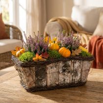 Artikel Plantekasse plantepotte firkantet birk/ranker 28×14×11,5cm