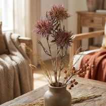 Artikel Kunstig knapweed kunstige blomster efterår 3 blomster lilla 48cm