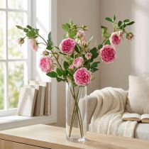 Artikel Rosengren silkeroser kunstgrenroser pink creme 79cm