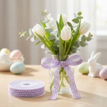 Artikel Blondebånd lilla dekorative bånd blomstersmykkebånd B9mm L20m