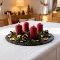Artikel Naturskiferplade rund stenbakke sort Ø25cm 2 stk