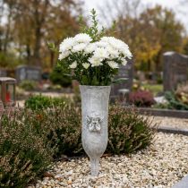 Artikel Gravvase polyresin engle motiv vase til indstik H29cm