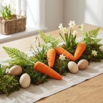 Artikel Gulerodsdekoration gulerødder flokket orangegrøn H23cm 8 stk