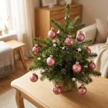 Artikel Mini julekugler gammelrosa glaskugler Ø2,5 cm 22 stk.