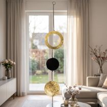 Artikel Hængende vinduesdekoration cirkler og skiver, moderne til ethvert rumdesign, 80 cm