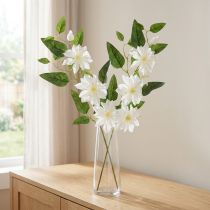 Artikel Kunstig klematisgren med blomster til elegant og vedligeholdelsesfri dekoration, 81 cm, 2 stk.