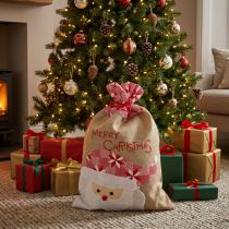 Artikel Jutepose, jutepose Jul, gavepose stor 50×35cm