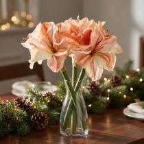 Artikel Kunstige Ridderstjerne Kunstige Blomster Hvid Rød Orange Amaryllis 40cm 3 stk.