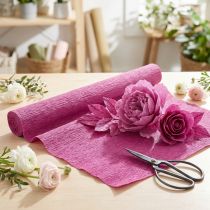 Artikel Blomsterhandler crepe papir magenta 50x250cm