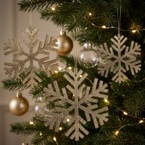 Artikel Snowflake guld til ophæng Ø8cm - Ø12cm 9stk