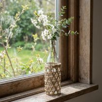 Artikel Deco flaske glas glasflaske dekoration flettet Ø9,5cm H31cm
