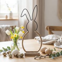 Artikel Påskehare borddekoration Påsketråd boho dekoration bunny 32cm