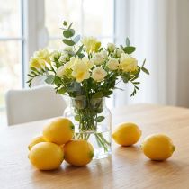 Artikel Kunstige citroner 8 cm dekoration maddekorationsdukke sæt med 6