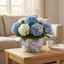 Artikel Plantekasse hortensia blomsterskål rund plast Ø21cm H11cm