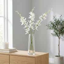 Artikel Orkideer kunstige Oncidium kunstige blomster hvide 90cm