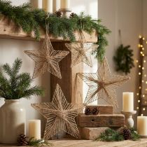 Artikel Star Jute Natural Rustik Julestjerne 30cm 4stk