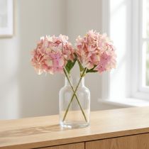 Artikel Elegant kunsthortensia i pastel pink 58cm 2stk