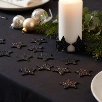Artikel Mini glitterstjerne sort 2,5 cm 96 stk