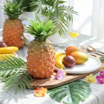 Artikel Kunstig dekorativ ananas 26 cm – Utrolig realistisk kunstig frugt, dekorativ frugt til buffeter og udstillinger