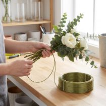 Artikel Aluminiumtråd Olivengrøn 2mm 500g - Fleksibel og formbar til gør-det-selv-projekter, håndværk og blomsterdekorationer