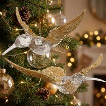 Artikel Juletræspynt fugl kolibri vedhæng 11,5/14 cm sæt med 2