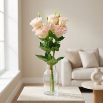 Artikel Kunstige blomster Eustoma Lisianthus pink creme 52cm 5 stk