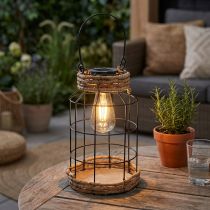 Artikel Havelys Solar Metal Sort Natur Ø18cm H29cm