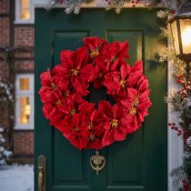 Artikel Julestjernekrans, kunstige blomster, jul, Ø40 cm