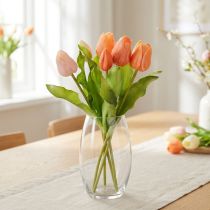 Artikel Kunstige tulipaner til forårsdekoration, stue og køkken, med naturtro udseende, 30 cm, 7 stk.