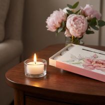Artikel Duftlys fyrfadslys pæon rose pæon blush Ø3,5cm 12 stk.