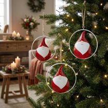 Artikel Julepryd nisse julemand metal Ø16cm 3stk