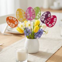 Artikel Påskeæg dekorative blomsterpropper påsketræ 30,5cm 18 stk