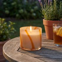 Artikel Duftlys i glas Citronella lys retro design Ø8cm H8cm