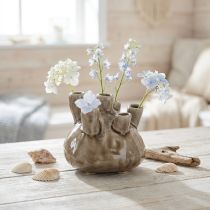 Artikel Maritim Keramik Vase Coral Look Brun Ø11,5cm H10cm