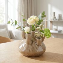 Artikel Maritim Vase Dekoration Coral Design Brun Ø14,5cm H14cm