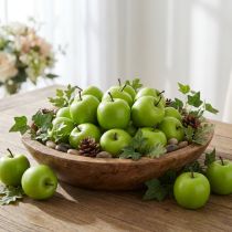Artikel Dekorativ frugt mini æble kunstgrøn 4,5cm 24 stk