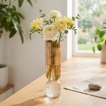 Artikel Glasvase Dekorationsvase Brun Klar Minivase Ø5cm H18cm
