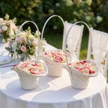 Artikel Blomster- og kronbladskurv, 36 cm, 3 stk.