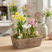 Artikel Blomsterpropkanin lavet af træ 9cm 12 stk