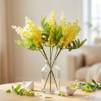 Artikel Kunstig plante Sølv Acacia Mimosa Gul Blomstrende 53cm 3 Stk