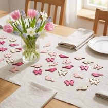 Artikel Mini forårsdrys dekoration 2cm pink assorteret 144 stk