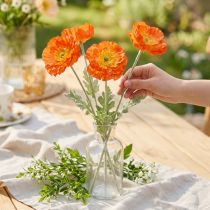 Artikel Kunstige Valmuer Sommerblomster Orange Ø7cm L78cm 3stk