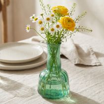 Artikel Mini glasvase blomstervase grøn Ø8,5cm H15cm