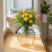 Artikel Blomstervase dekorativ vase lille vase lavet af glas H9cm Ø8cm