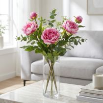 Artikel Pæoner Langstilkede Kunstige Blomster Lyserød 70cm 3stk